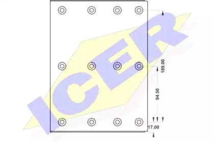 Комплект тормозных башмаков, барабанные тормоза ICER 21 9940 00